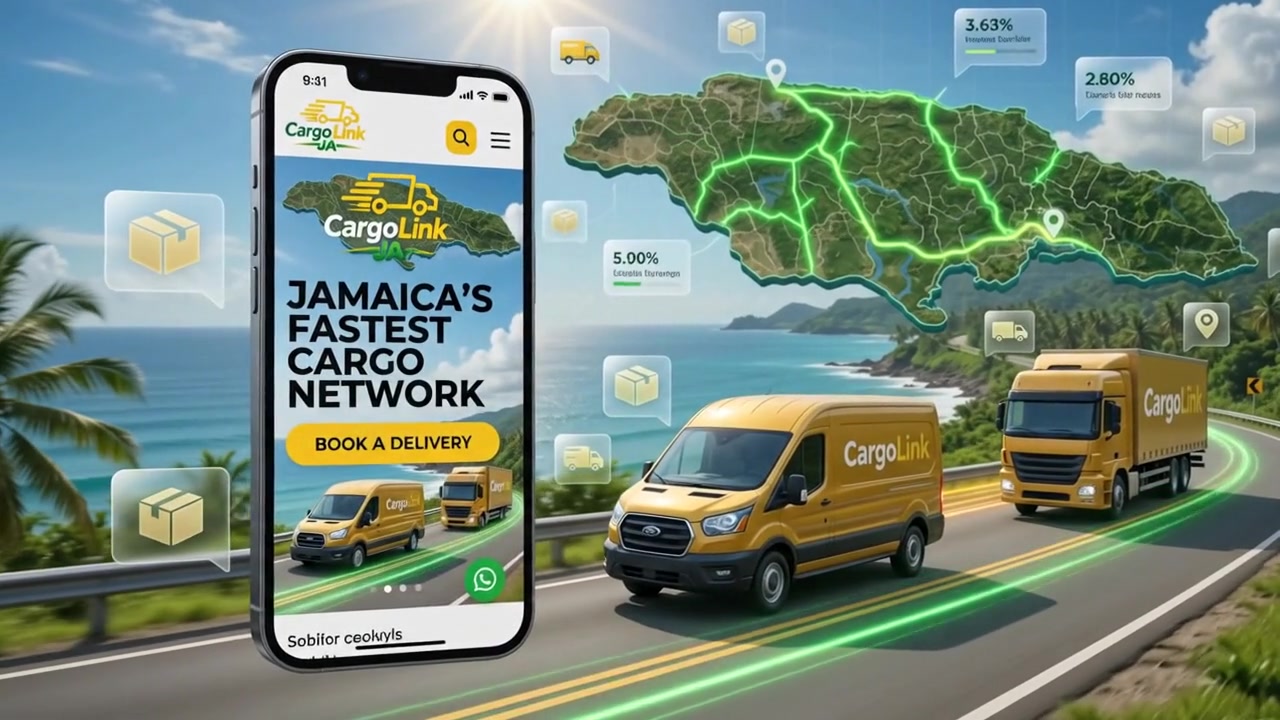 CargoLink JA logistics brand imagery from the existing BlueGrid portfolio